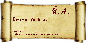 Üveges András névjegykártya