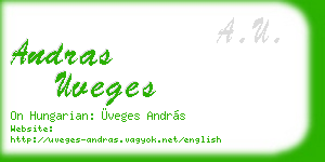 andras uveges business card